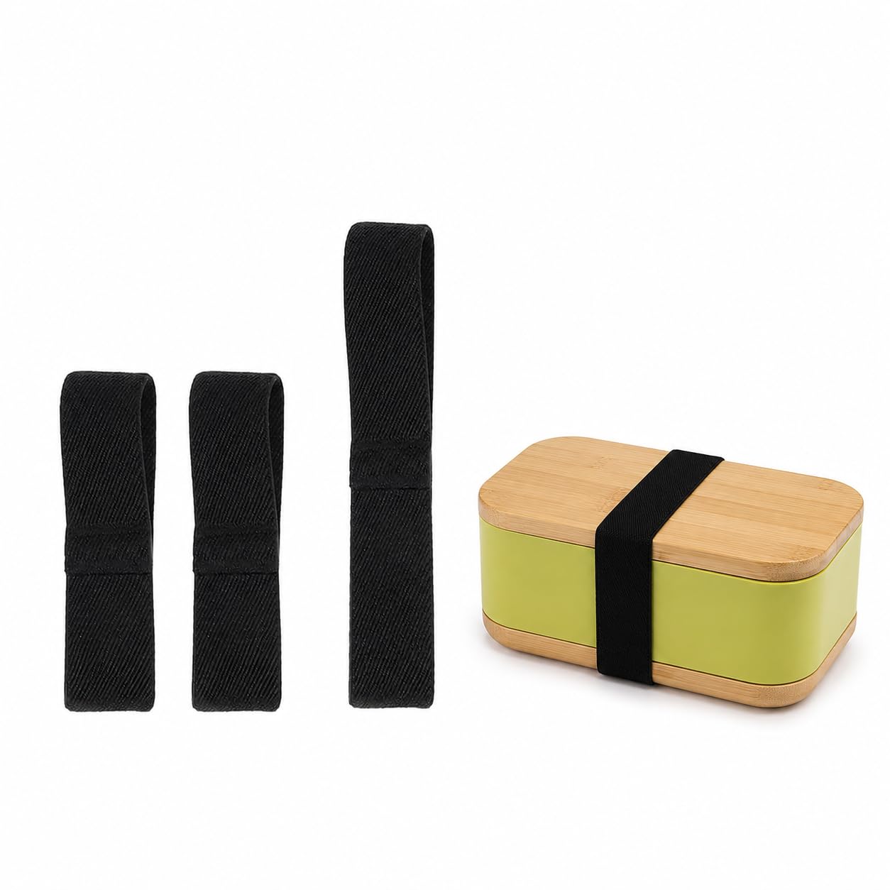 TraveEssentialz Lunchbox Elastic Band, Binding Strap | Black, Set of 3 in 2 sizes | Travel Accessories for Office, Schook Kids | Home and Kitchen Organiser (3 Black Straps)-image-45