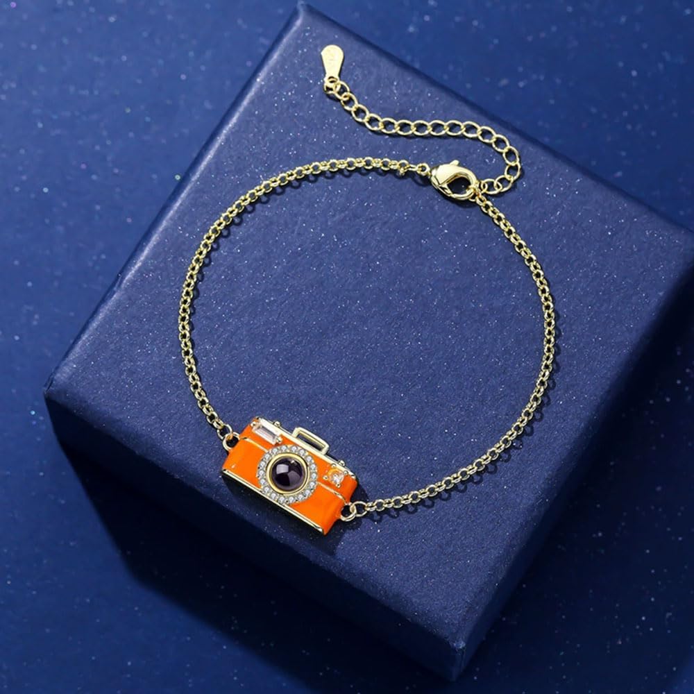 Custom Camera Photo Bracelet Personalized Photo Projection Bracelets with Picture Inside Camera Bracelet Charm Picture Bracelets for Mom Women Couple Best Friend Lover image 3