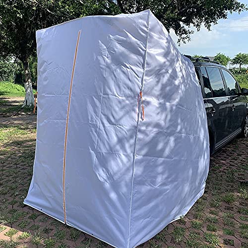 MC&SA tienda SUV para portón trasero, refugio de privacidad portátil impermeable blanca, para cambio, ducha, dormir, playa, ciclismo, natación, 4.9ft x 4.9ft x 7.5ft miniatura 4