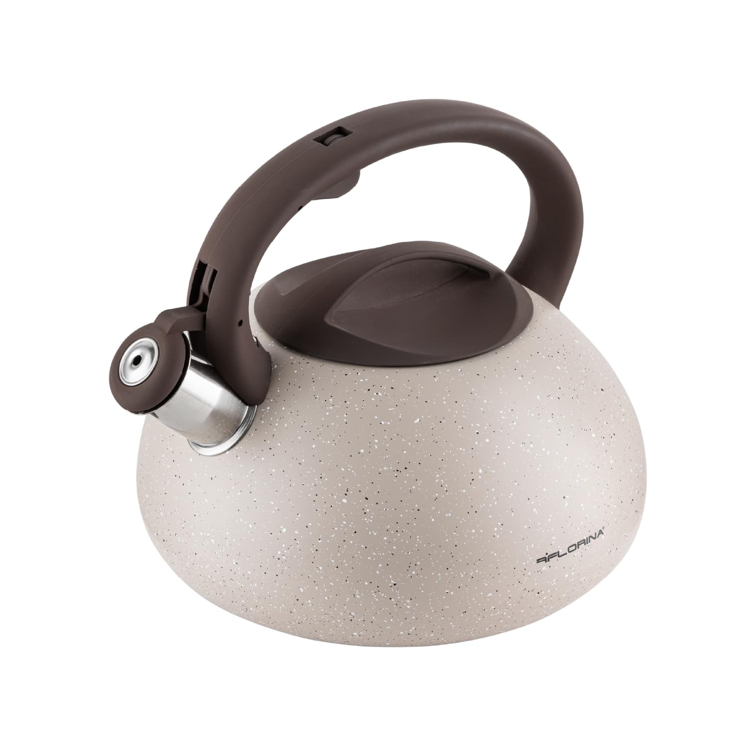 FLORINA Hervidor de Agua (2,5 l) I Tetera de Acero Inoxidable LUKE I Silbato con Mango de Bakelita I Silbido Automático I Tetera para Té y Café I Apta para Todo Tipo de Cocinas I Color: Negro — view 6