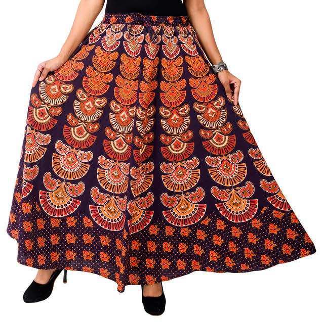 Image of Premium Cotton Skirt for Women with Pocket, Free Size