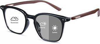 Cyxus Photochromic Blue Light Glasses for Men Women UV Protection 8287 | UV Protection,Eye Protection,Classic Square Frame,Ideal for Office Work or Outdoor Daily