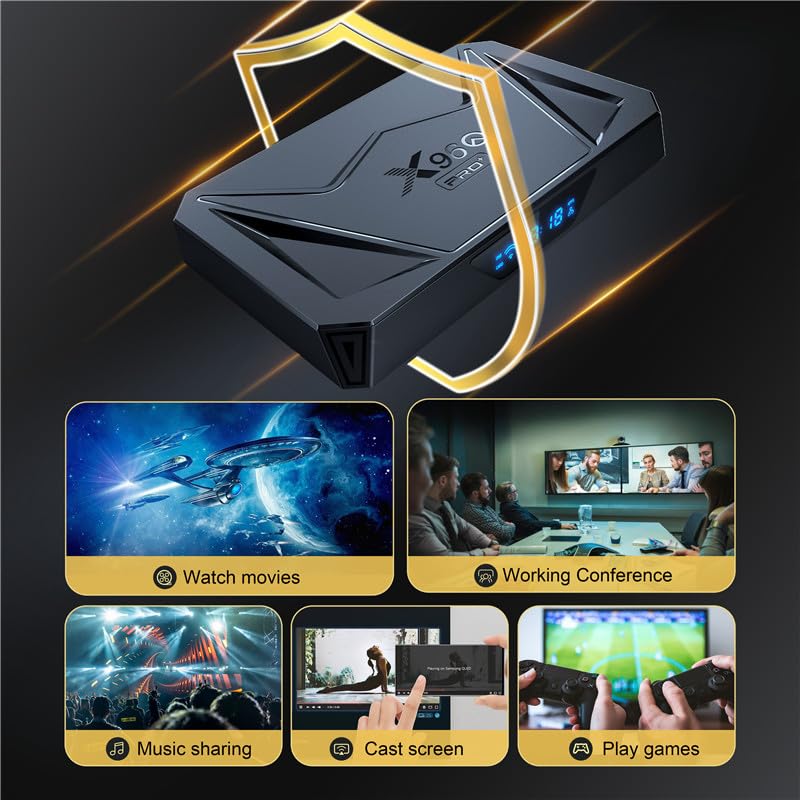 TV Box, X96Q Pro+ Android 14.0 Smart Box 4 GB De RAM 64 GB Emmc H728 CPU De Cuatro Núcleos De 64 bits Arm Corter-A53 Salida 8K BT5.0 2,4 GHz/5 GHz WiFi 1000M LAN Enternet,4gb+64gb
