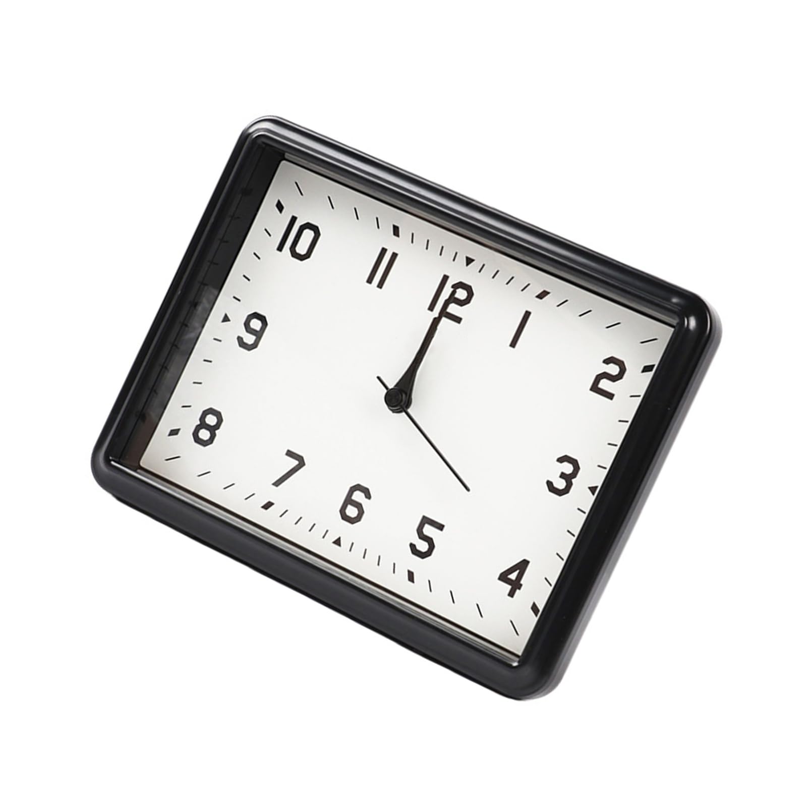 Tsophreniq Children Quiet Movement Noiseless Rectangular Alarm Clock for Bedroom Decors Bedside Analog Desk Battery Operated Student Study Room