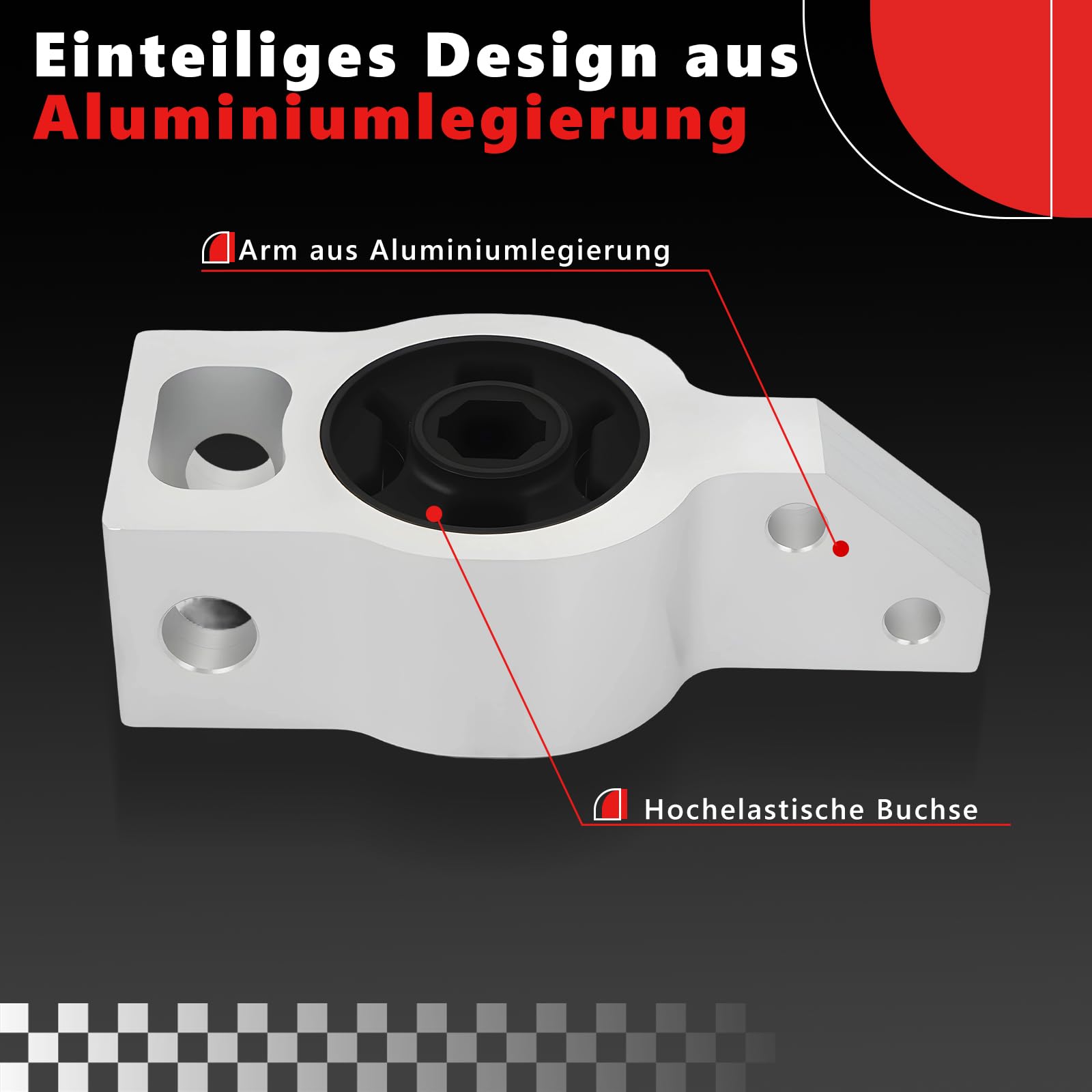 Querlenkerlager mit Halter Lagerbock Vorne Unten Hinten Rechts/Links für VW Passat B6 B7 Tiguan 5N Audi Q3 8U CC, Ersetzt OE# 3C0199231D 3C0199231E 3C0199231F 3C0199231A - 2 Stück