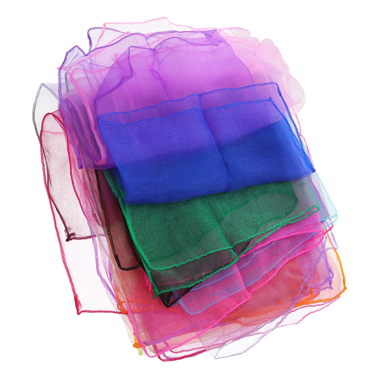 HONMEET 10pcs Square Dance Scarves Juggling Ribbons Decorative Stage Props Music Dance Accessories Scarves for Play Fashionable Design