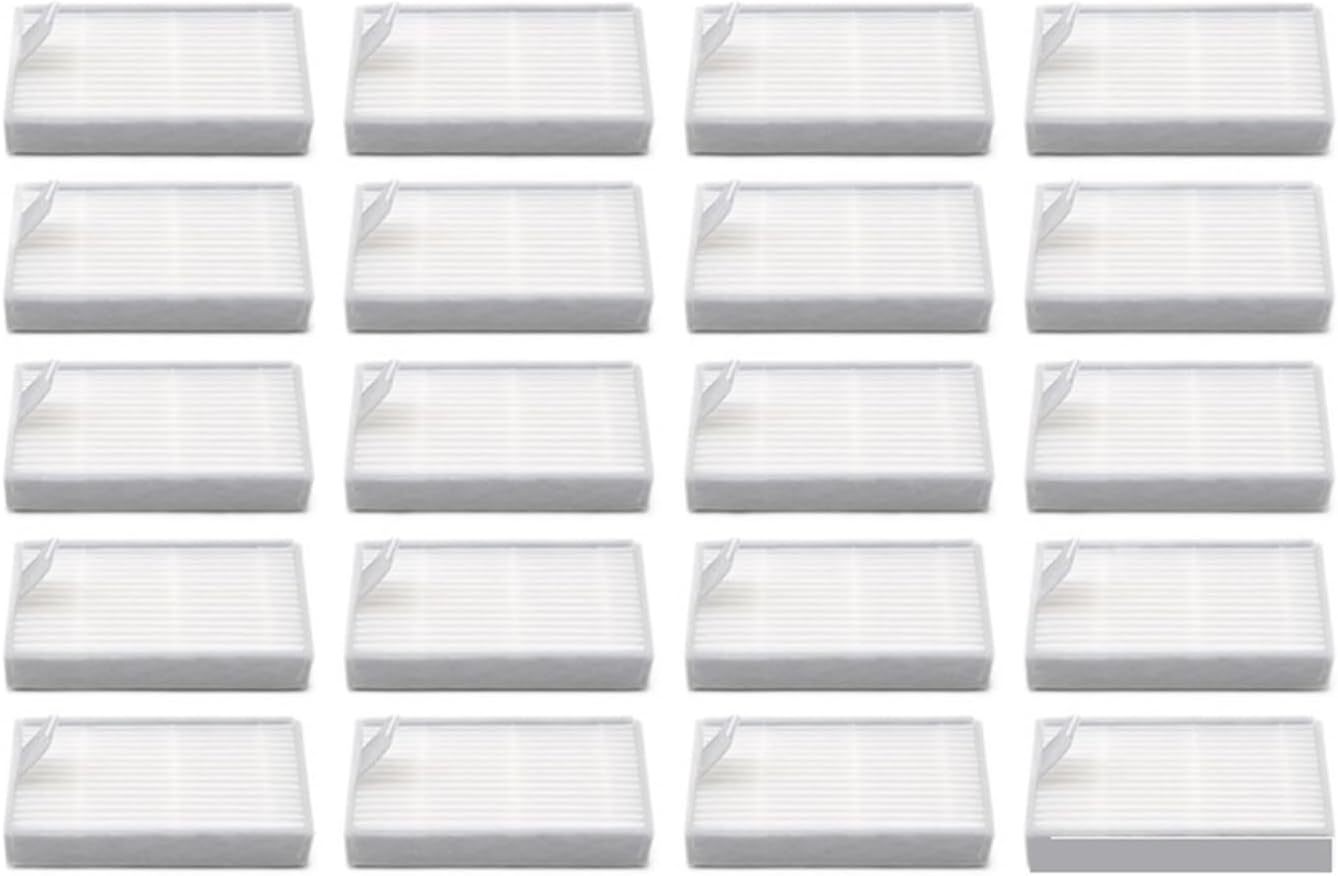 McbeAn 20pcs HEPA Filter Compatible for Chuwi Compatible for ILife V3 V3S V3S Pro V3+ V3L V5 V5S V50 V50 Pro V55 X5 Robot Vacuum Cleaner Replacement Accessories
