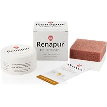 Renapur Leather Balm, Natural Conditioner and Restorer 125 ml Box + Applicator Sponge Protector for Leather Sofas, Furniture, Shoes, Bags, Car Seats, Saddlery & Tack