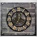 Jcw 19.7"(50CM) Redondo Reloj de Pared,Antiguo Hecho a Mano de Madera Vintage...