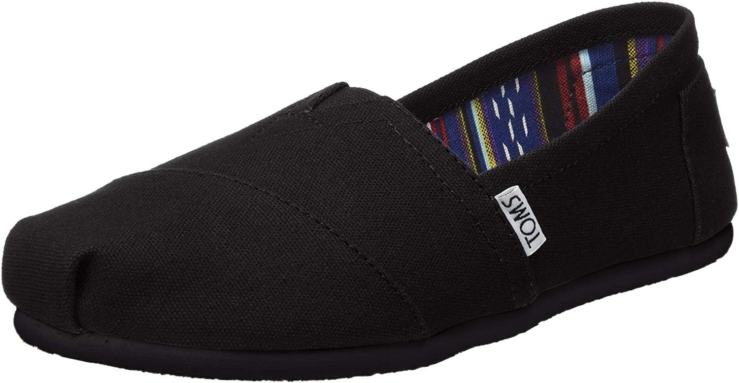 Women's Canvas Slip-On,Black Black,9 M