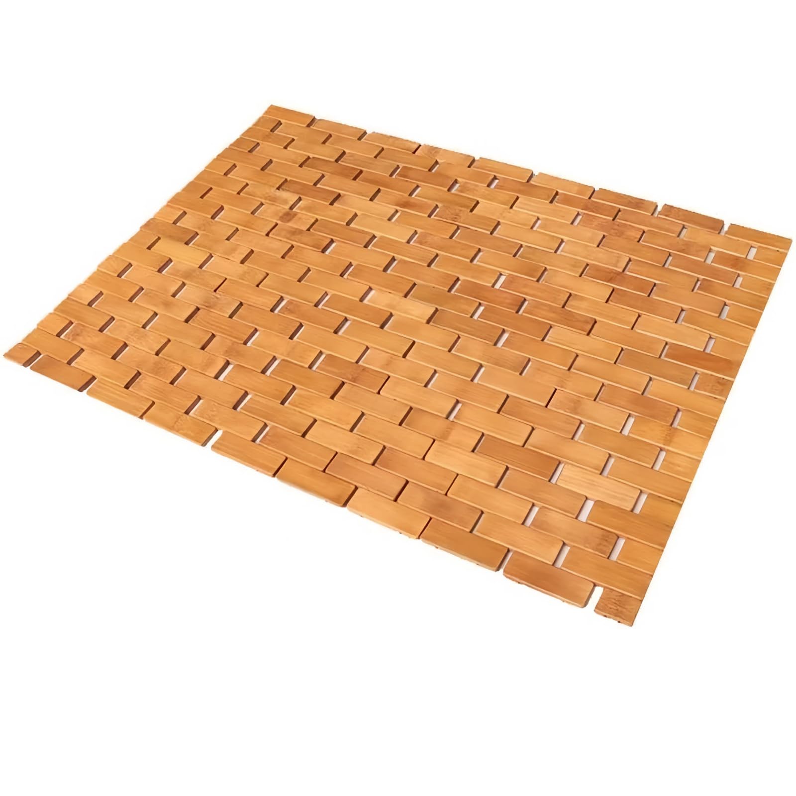 Bamboo Bath Mat, Anti-Slip Mat, Natural Bamboo Floor Mat for Shower Bath & SPA - Natural Color