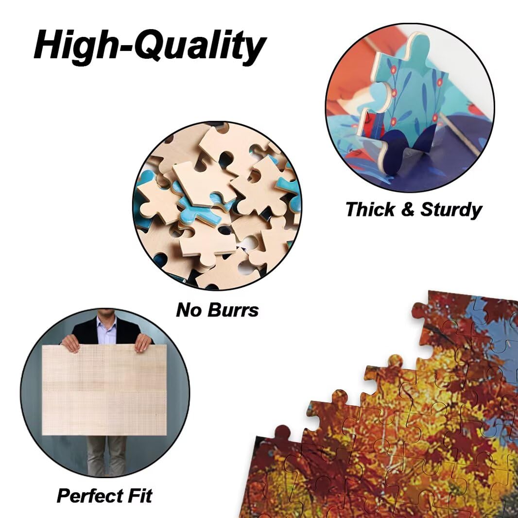 Puzzle 1000 Pezzi, Puzzle Autunno per Adulti, 70x50cm, Compact Box -4430
