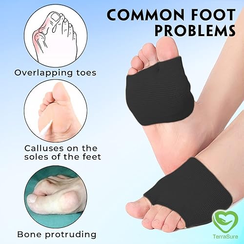 Miniatura 2 de Funda metatarsiana con almohadillas de gel, Negro -