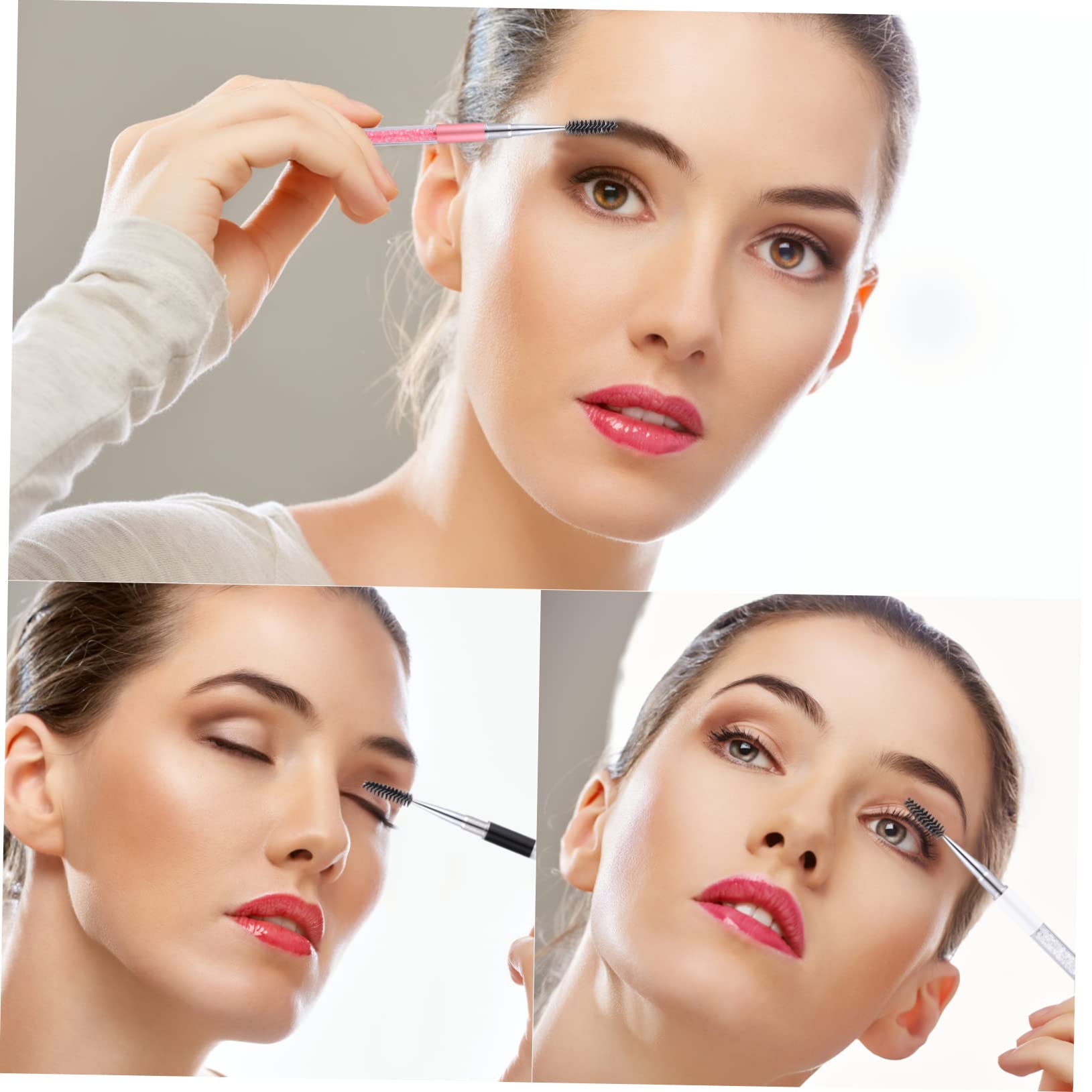 FOMIYES 3pcs Portable Eyelash Applicator Brush Eyebrow Mascara Makeup Tools Eyelash Wands