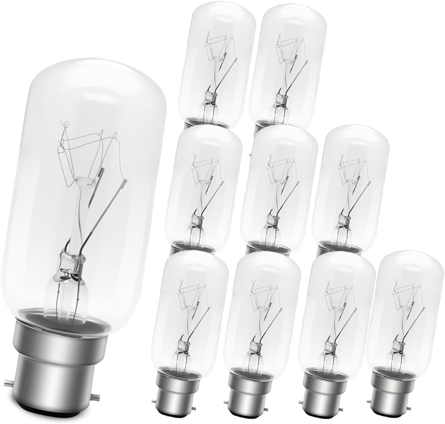 Ruiandsion 10-Pack T39 B22 Bulb 40W Warm White, 120V for Wall Sconces, Track Lighting and Showcase Displays