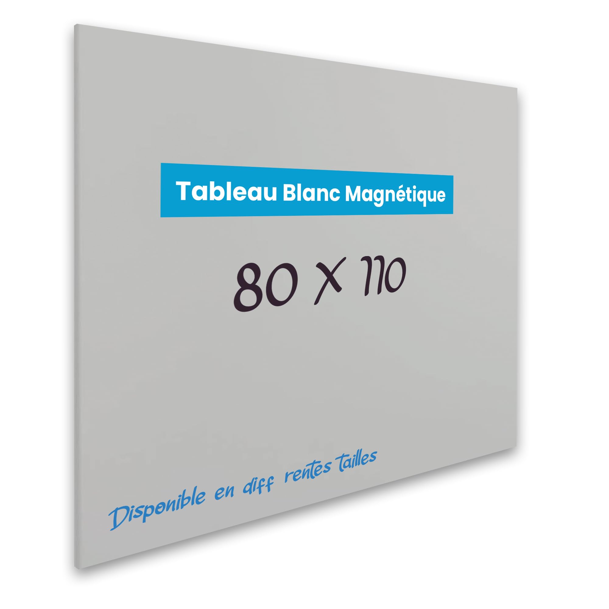 Raylu Paper - Petit Tableau Magnétique Mural Blanc 35x28 Cm - Cadre Aluminium Avec Accessoires