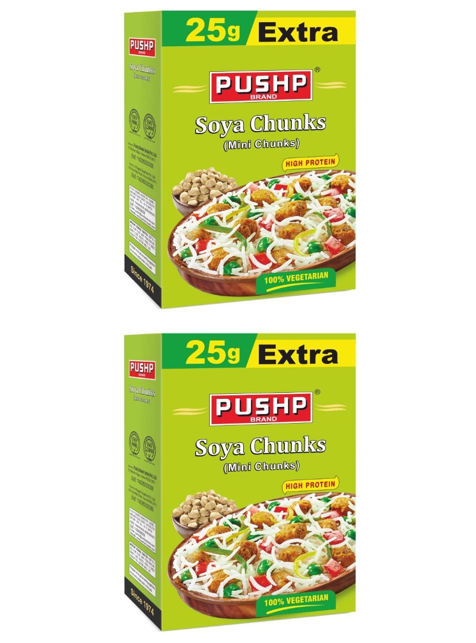 Pushp Brand Soya Chunks Mini High Protein And Pure Vegetarian, Soya Wadi (Pack Of 2) - 400 Gm (B08LKC5NCK) Amazon Price History, Amazon Price Tracker