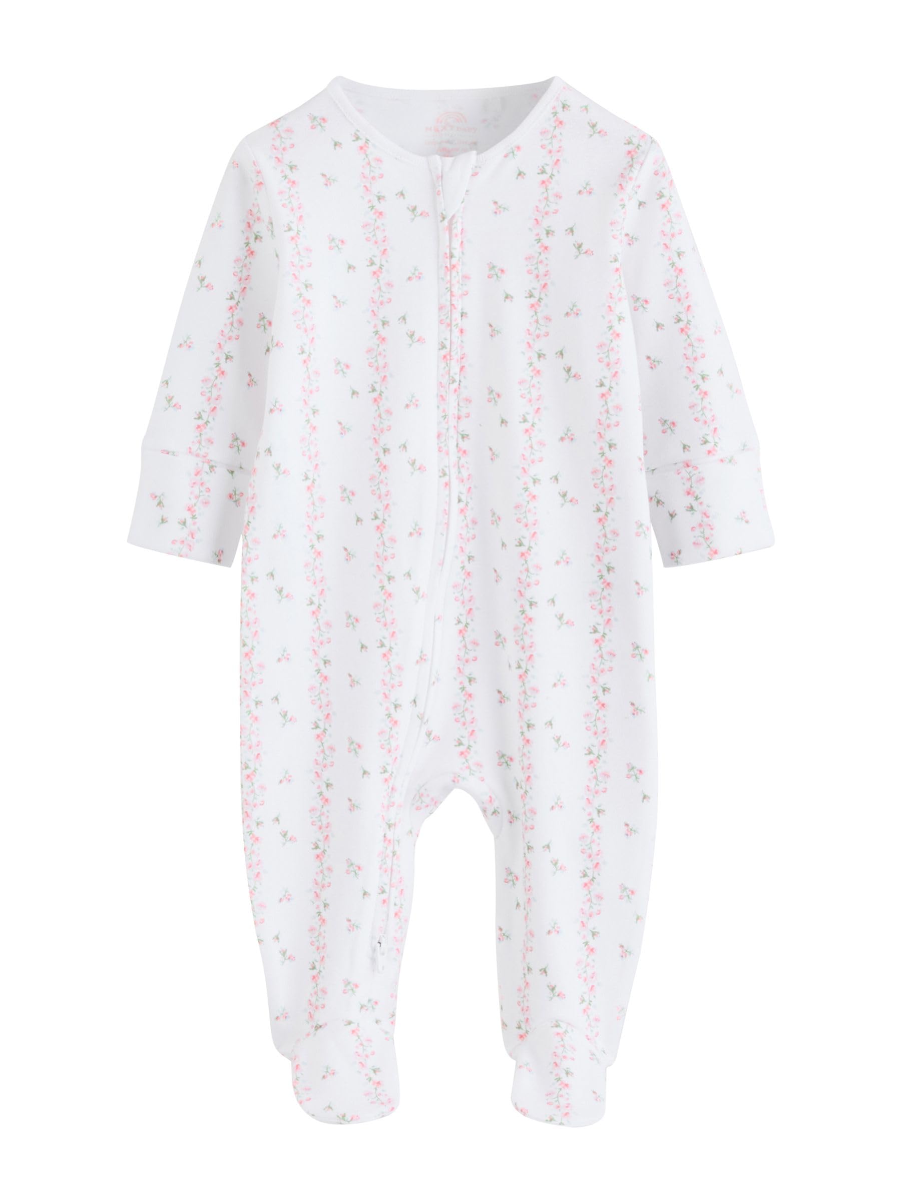 NEXT Bambina Confezione da 4 Tutine per Neonati con Zip bidirezionale | Neonato, Standard, Mid Rise, Button, 100% cotone