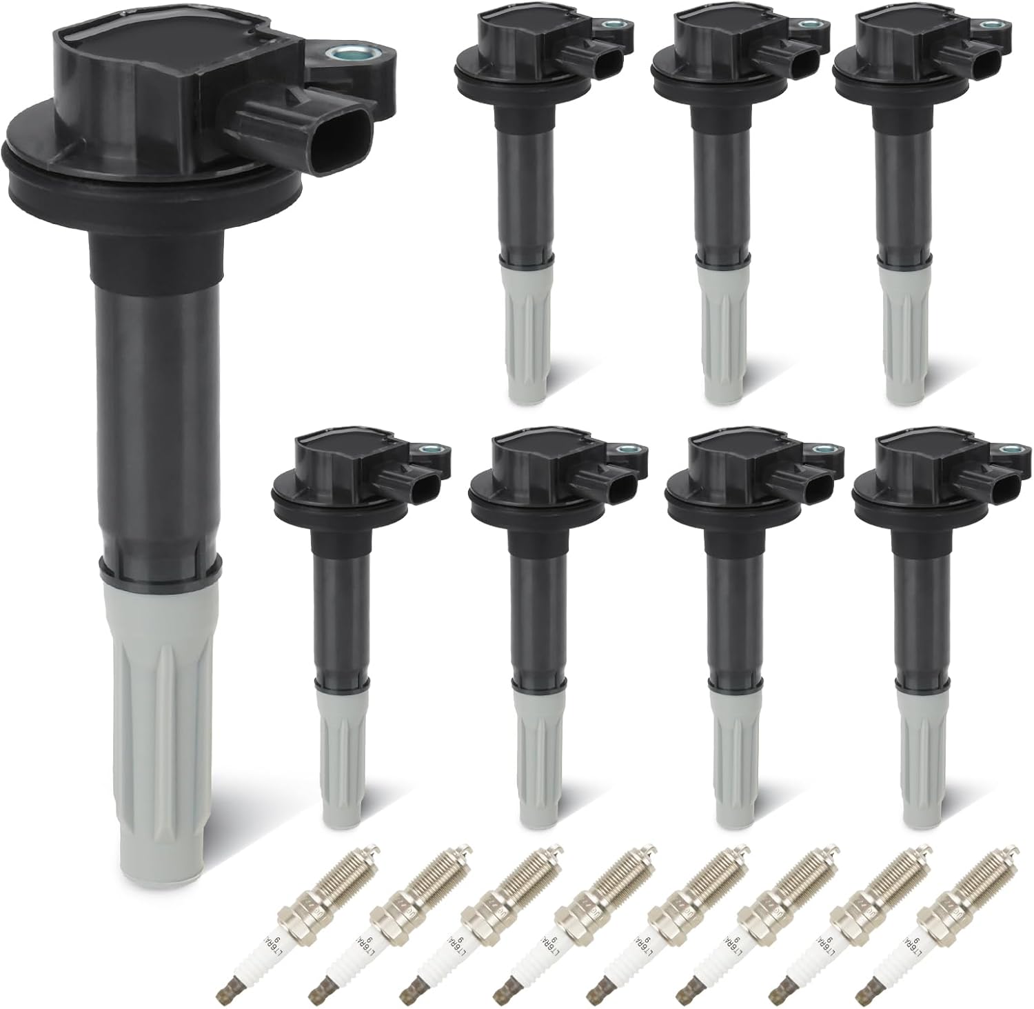 Set of 8 Ignition Coil Pack with 8 Spark Plugs Compatible with 2011 2012 2013 2014 2015 2016 Ford F-150 5L, Mustang 2011-2015 5.0L Replace DG542 UF622