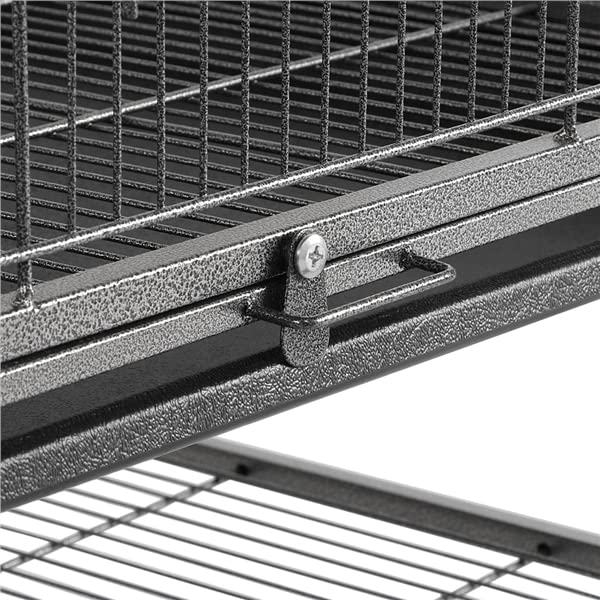 Abician Voliere Oiseaux Interieur sur Pied Grand Cage Oiseaux sur roulettes en Métal Cage à Oiseaux pour Perroquet Perruches 79 x 52 x 132 cm