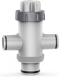 Deeroll Dual Split Hose Plunger Valve - Swimming Pool Accessories Replacement Plunger Valve with Dual Inlets for Intex Above Ground Pools