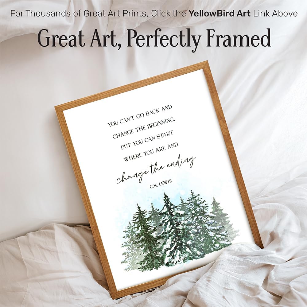 CS Lewis Inspirational quote Wall Art 11x14 FRAMED - Inspirational Wall Decor - Office, Bedroom, Living room Home Decor - Motivational Art - Encouraging positive Quotes - inspiring Motivational poster