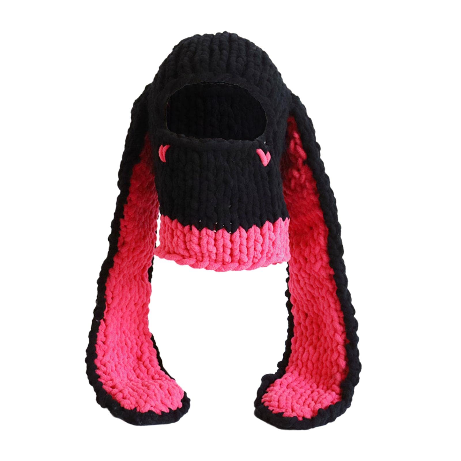 Gorro de esquí para exteriores y ciclismo con orejas de conejo para niñas 8