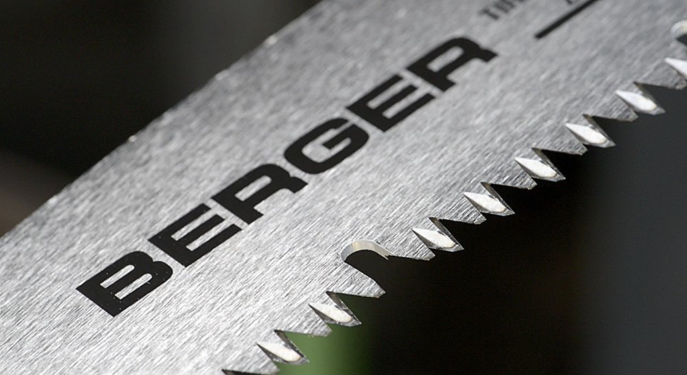 BERGER ArboRapid Aufsatzsäge 63952, Länge: 40 cm Sägenaufsatz für Teleskopstangen zum Schneiden von Ästen, Schwarz, Aufsatzsäge 400mm mit Haken