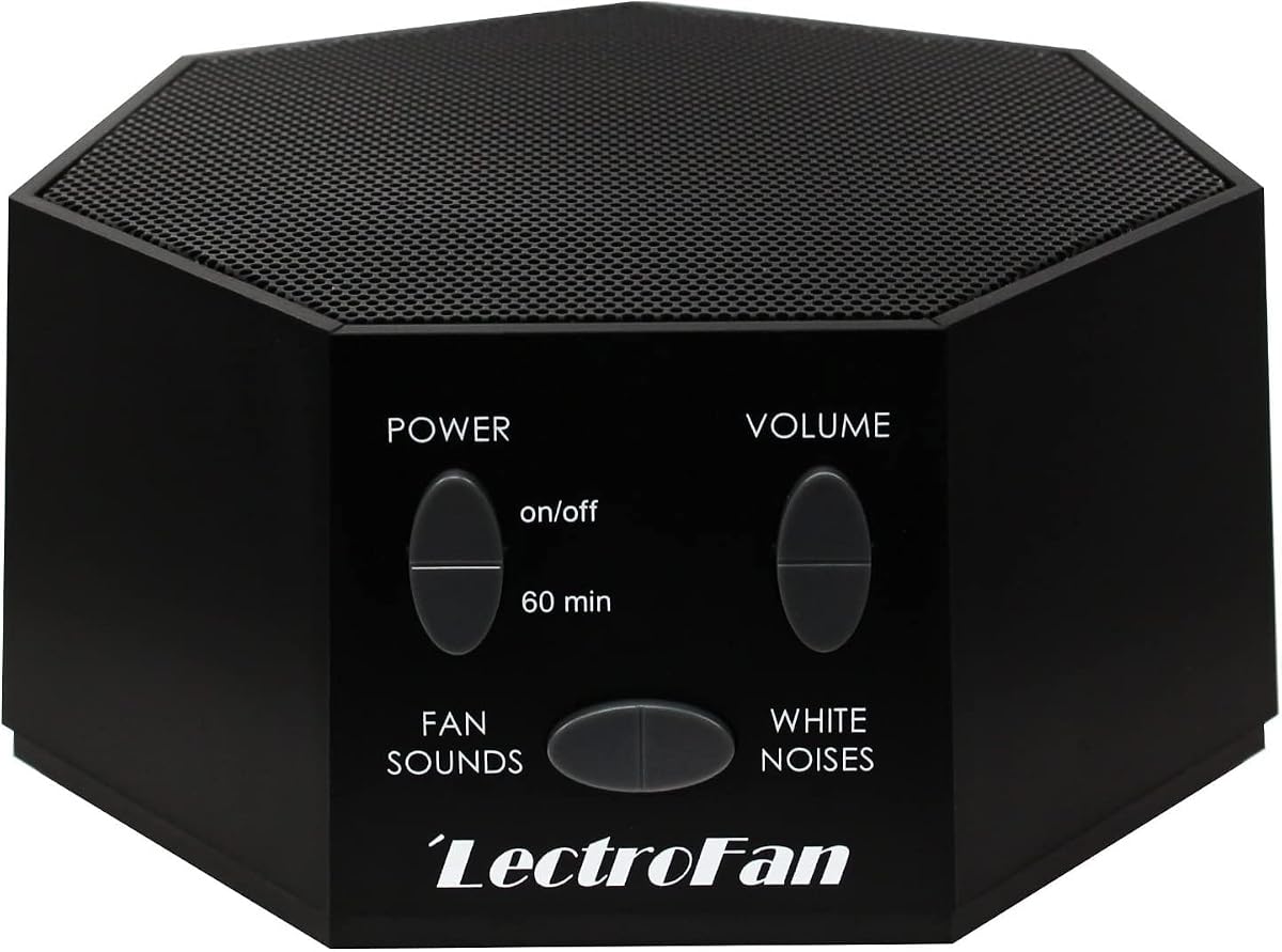 Adaptive Sound Technologies LectroFan Classic - Soothing Sound Machine for Sleep - Built-in Sleep Timer - Compact Design - Non-Looping Sounds - Speech Privacy - Black