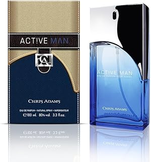 Chris Adams Eau De Parfum - Active Man 100ml | Aromatic Floral Woody Scent | Premium Long Lasting Fragrance Spray | Daily Use Perfume For Men | Ideal Gift For Men | Made in U.A.E