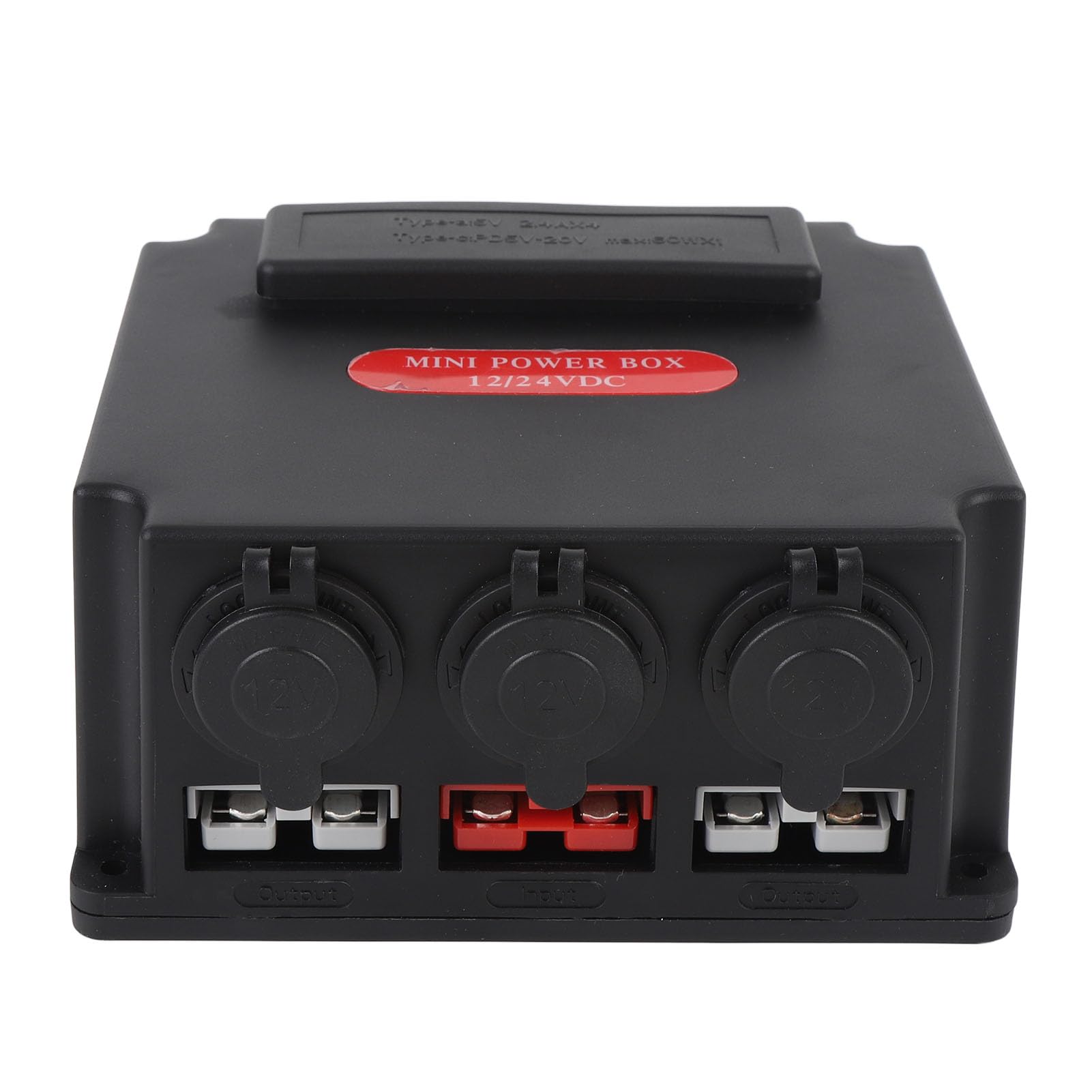 Mini Power Distribution Control Box Multifunctional Smart Battery Box Power Center with USB for Car Boat Trucks Trailers ATV Campers