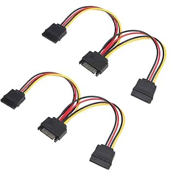 Amazon.co.jp: SATA分配ケーブル 2本 SATA 電源 2分岐ケーブル