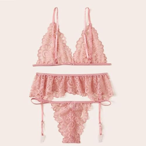 Miniatura 6 de Women Two Piece Lingerie 2 Piece Sexy Bra and Panty Sets Crotchless Teddy Underwear for Valentines Day