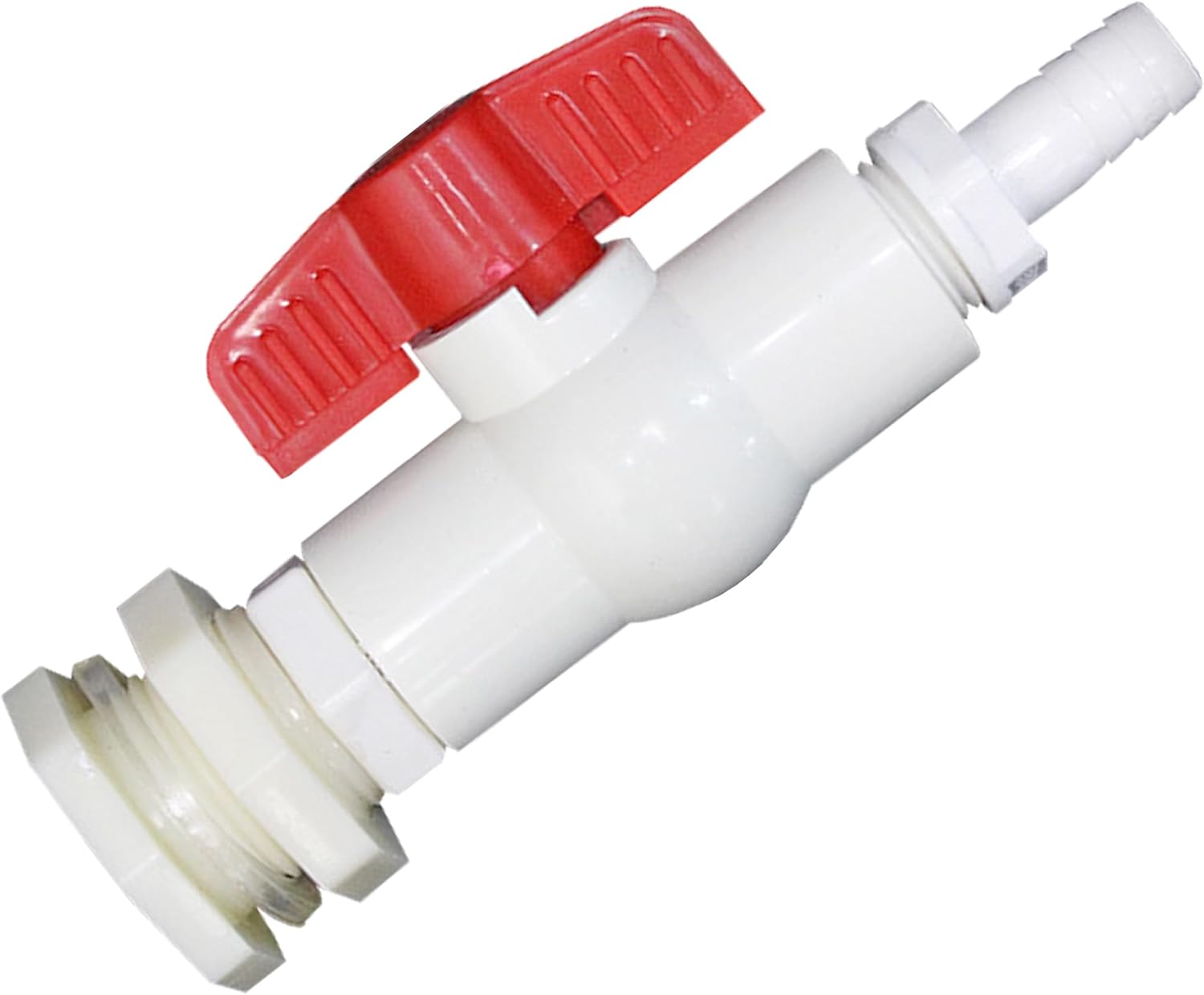 Amazon.co.jp Felimoa ボールバルブ G1/2 PVC バルクヘッド 水タンク用 ABS タンクジョイント 産業・研究開発用品