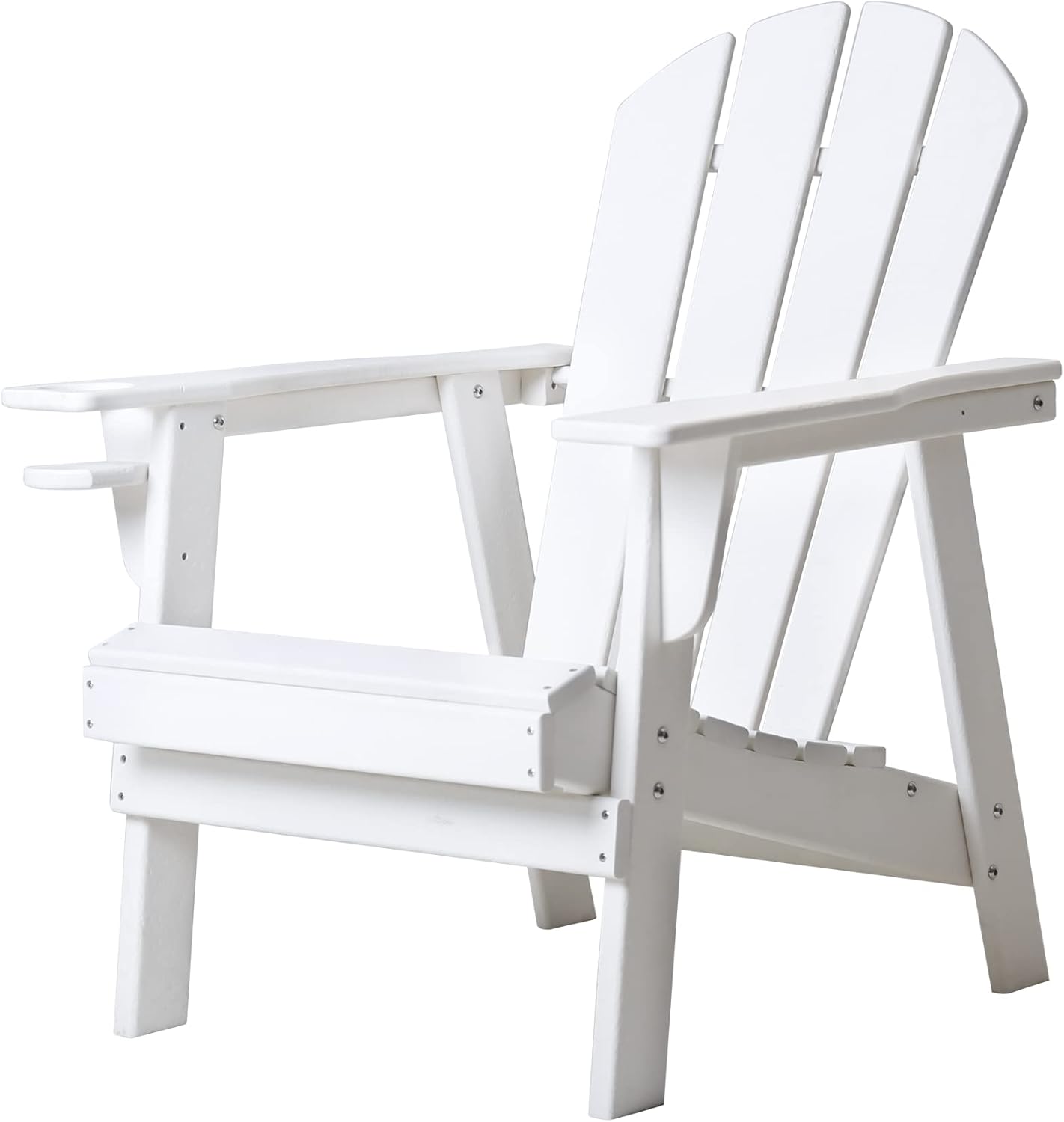 Adirondack Chairs, HDPE All-Weather Adirondack Chair, Fire Pit Chairs (Classic, White)