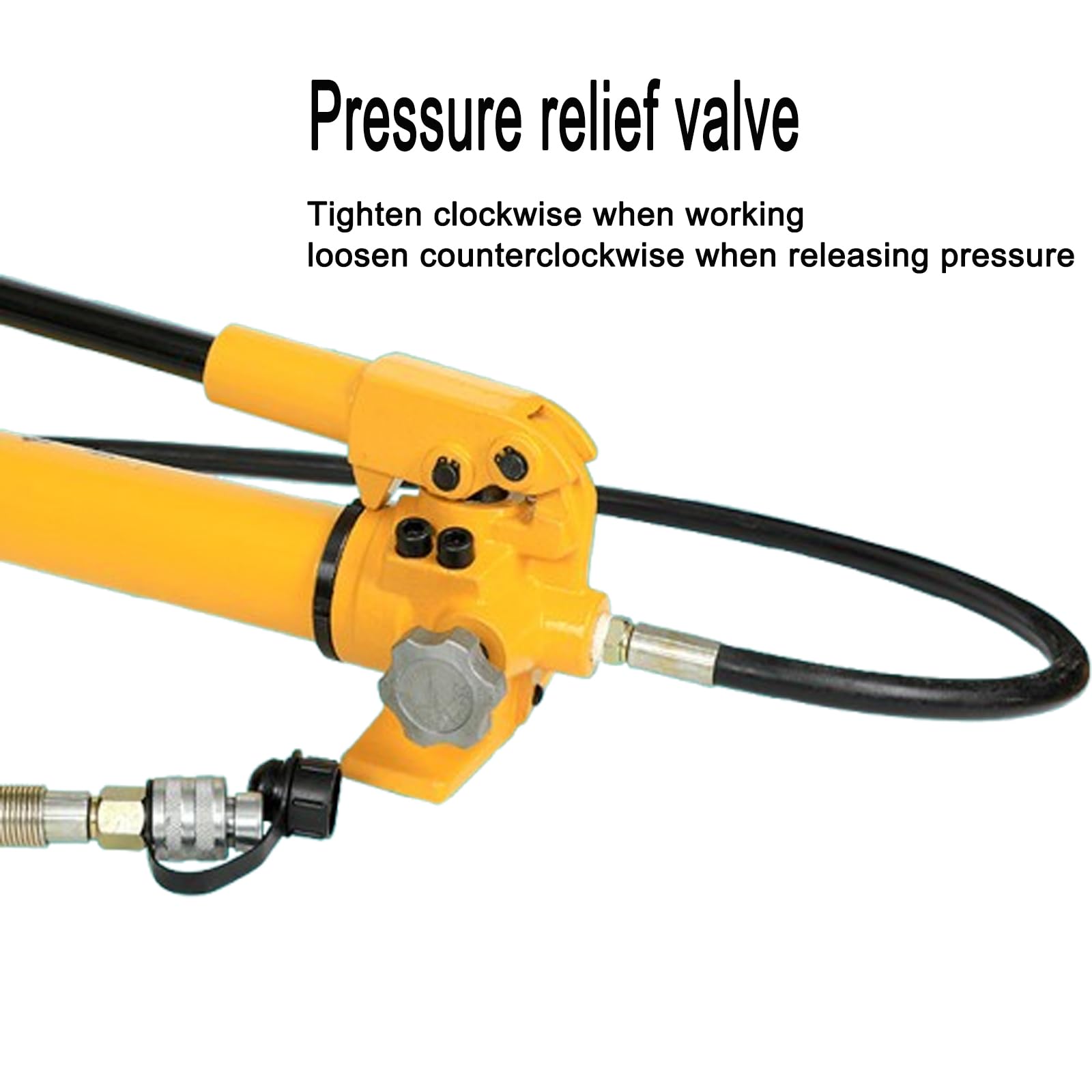 Tragbare hydraulische Handpumpe, 6860 PSI, manuelle Hydraulikpumpe mit Manometer, 900 cm³ Ölkapazität für Wagenheber, Abzieher, Rohrbieger