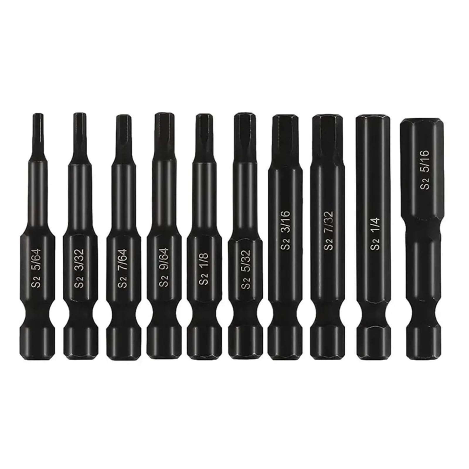Zestaw bitów do śrubokrętów sześciokątnych Multi Wear Metric Size Bit S2 10 szt. (zestaw metryczny)