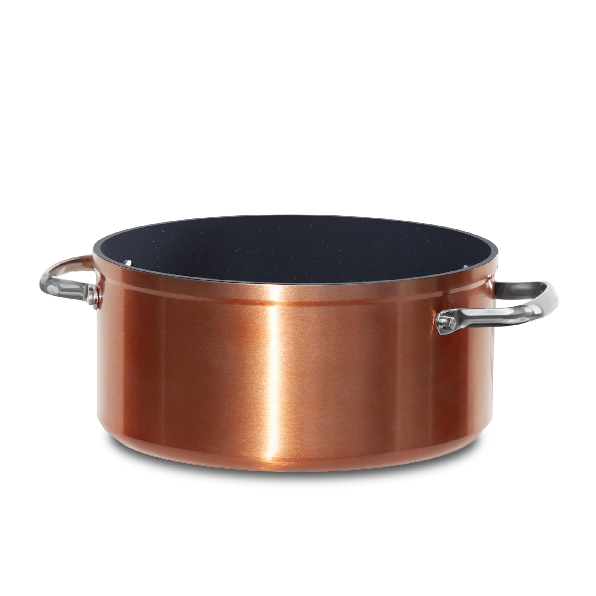 Nuwave Healthy Duralon Blue Ceramic Nonstick 4,7L Stockpot in Rustic Copper, Diamond Infused Scratch-Resistant, PFAS Free, Dishwasher & Oven Safe, Induction Ready & Evenly Heats, Stay-Cool Handle