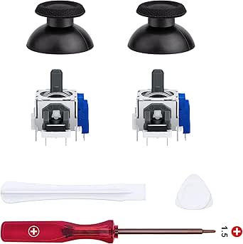 Mcbazel TMR Joysticks Replacement for PS5 Controller Thumbstick Grips Thumb Cap with Repair Kits Tool Set for Dualsense Controller