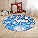 CoolsomeJies African American Lovers Couple Painting Art Area Rug Soft Carpet Non-slip Round Floor Mat Study Room Floor Mat (60cm Round)