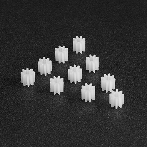 Image of uxcell 10pcs Plastic Gears 8 Teeth Model 082A Reduction Gear Plastic Worm Gears for RC Car Robot Motor