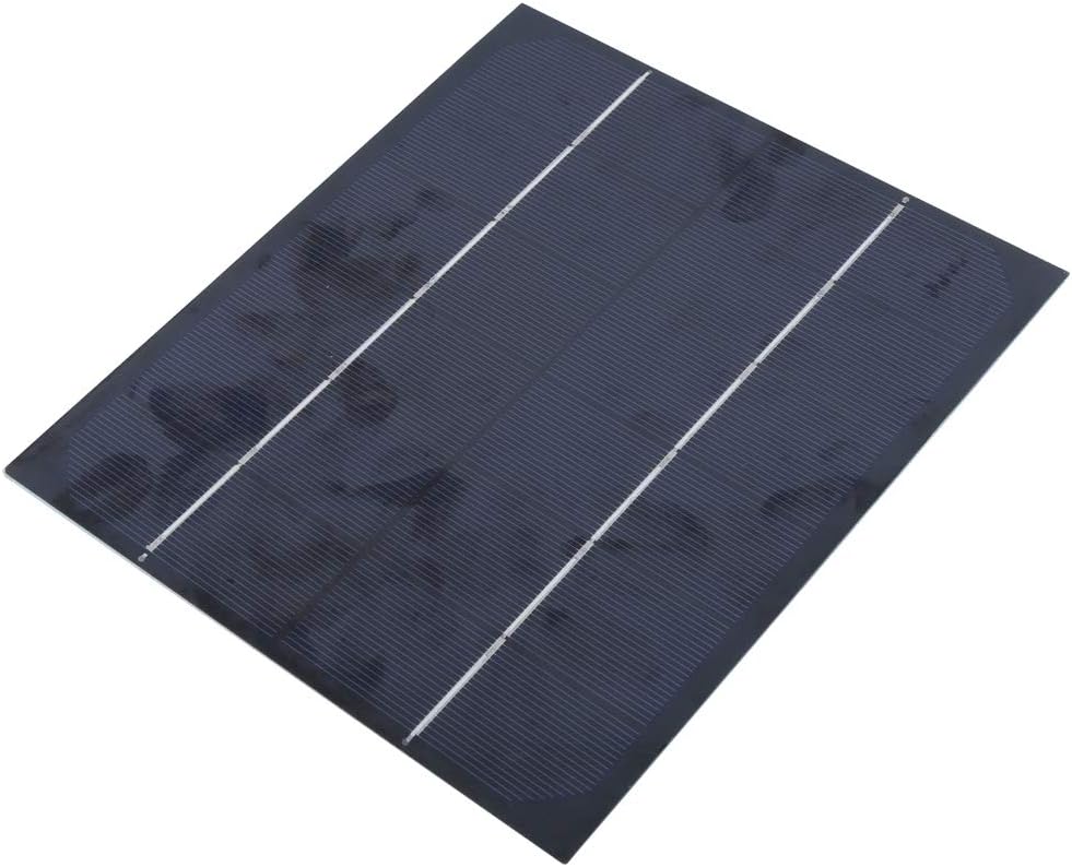 Solar Panel Charger, 6W 6V Monocrystalline Silicon Solar Panel Outdoor DIY Solar Panel Battery Charger Power Supply