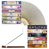 Satya Yoga Series Assortment, Superhit, Stress Relief, Aura Cleansing, Chakra, Egyptian Musk, Tree of Life, Nagchampa, Bliss, for You, Harmony, Meditation, Relaxation Incense Sticks Pack of 12 Boxes