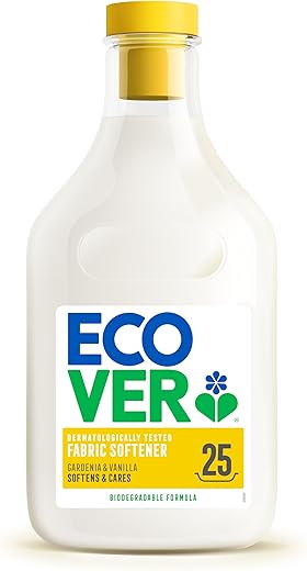 Ecover Organic Washing Machine Softener, Gardenia/Vanilla Fragrance, 750 ml, 25 Washes