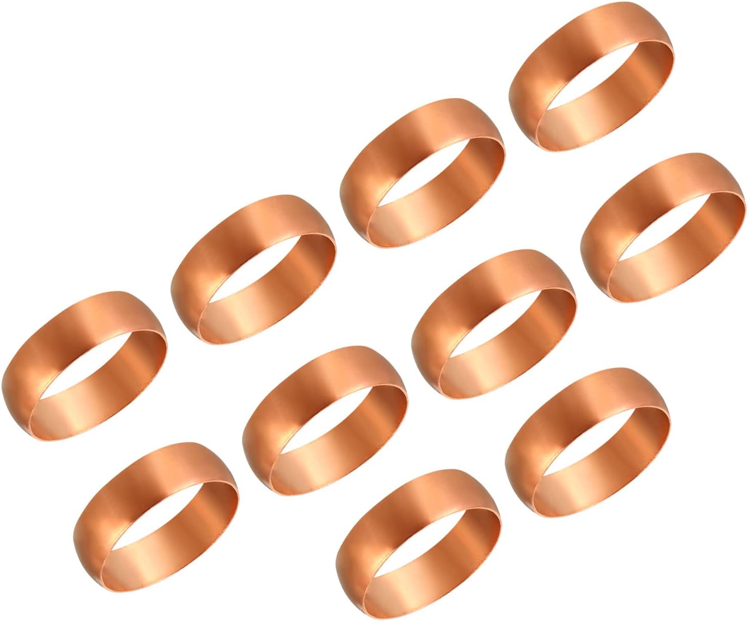 PATIKIL 22mm Tube OD Compression Sleeves Ferrules, 10 Pack Copper ...