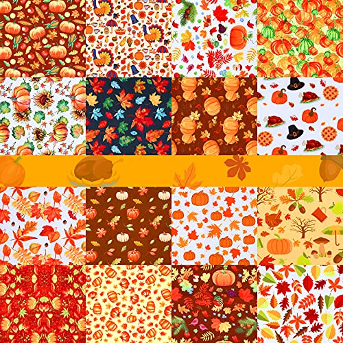 Tissu d'automne pré-découpé, 16 carrés de 25,4 cm pour réussir vos patchwork sans gaspillage