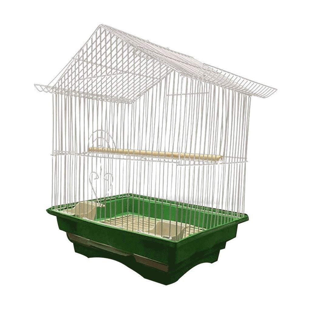 Cage à oiseau en métal classique et grand format pour perroquet blanc