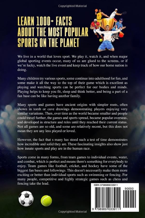 Interesting Sports Facts For Kids: 1000+ Trivia & Quiz Book For Children About Football, Basketball, Tennis, Baseball, Soccer, Golf, Cycling & More - Image 2