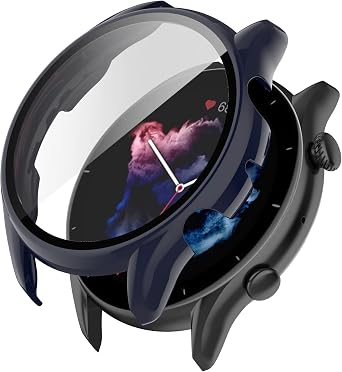 TenCloud Cases Compatible with Amazfit GTR 3 Pro/GTR 3 Watch Case Soft TPU Shockproof Bumper Cover Screen Protector Case for Amazfit GTR 3 Pro Accessories (5Colors)