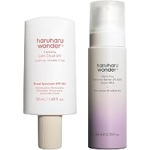 haruharu wonder Sun & Hydration Duo, Centella Calm Cloud Sunscreen SPF 60 & 2% NAD+ Serum Mist for Daily Sun Care and Hydrated-Looking Skin